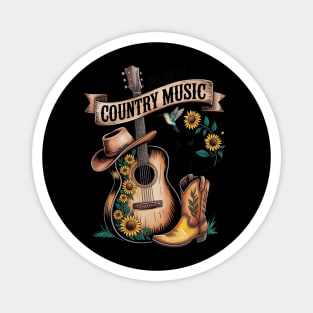 Raised On Country Music Magnet